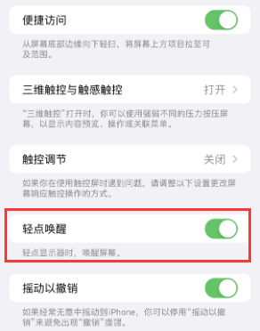 龙陵苹果授权维修站分享iPhone轻点无法唤醒怎么办 